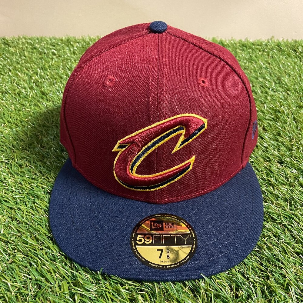 New Era Cleveland Cavaliers Cavs NBA 59Fifty Fitted 2 Tone Hat Cap Size 7 5/8